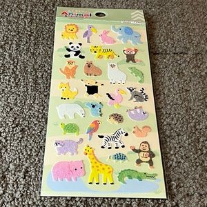 Daiso Zoo Exotic Animal Sticker Sheet Japan Exclusive Kawaii Lion Tiger Panda
